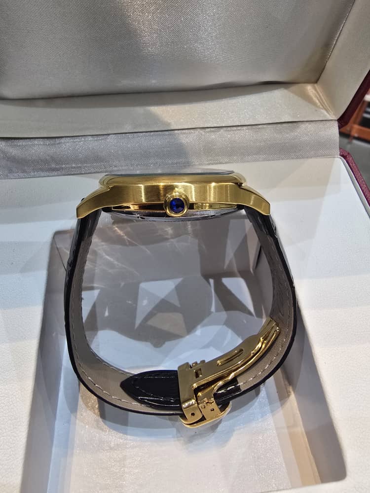 ساعت مچی کارتیه اوپن هارت بند چرمی صفحه سفید Cartier - Image 7